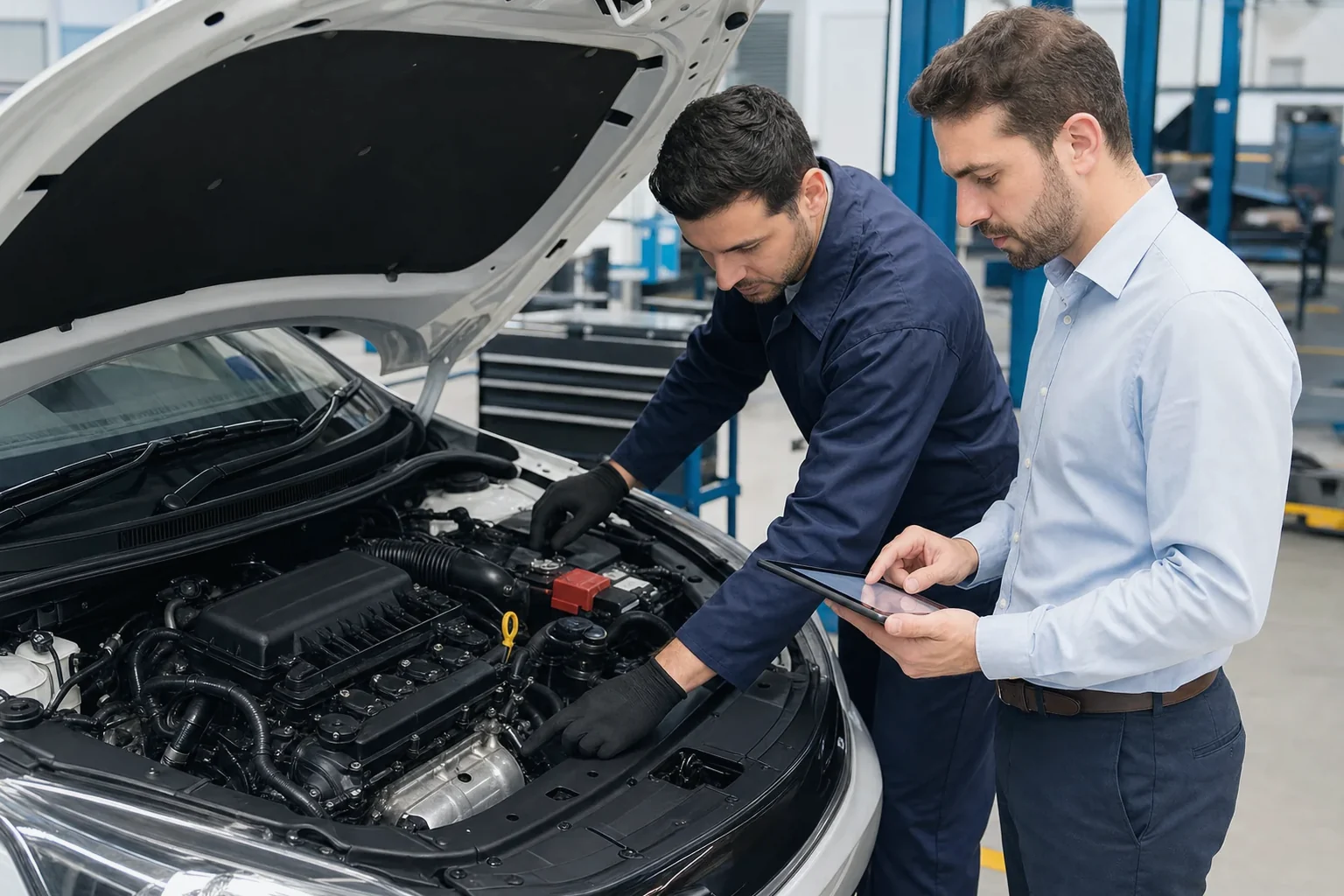 Profissional fazendo o cadastro de motor em Uruguaiana.